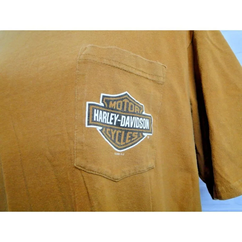 Harley Davidson Orange T-shirt Adamec‎ Florida Cycle sales co. Inc.